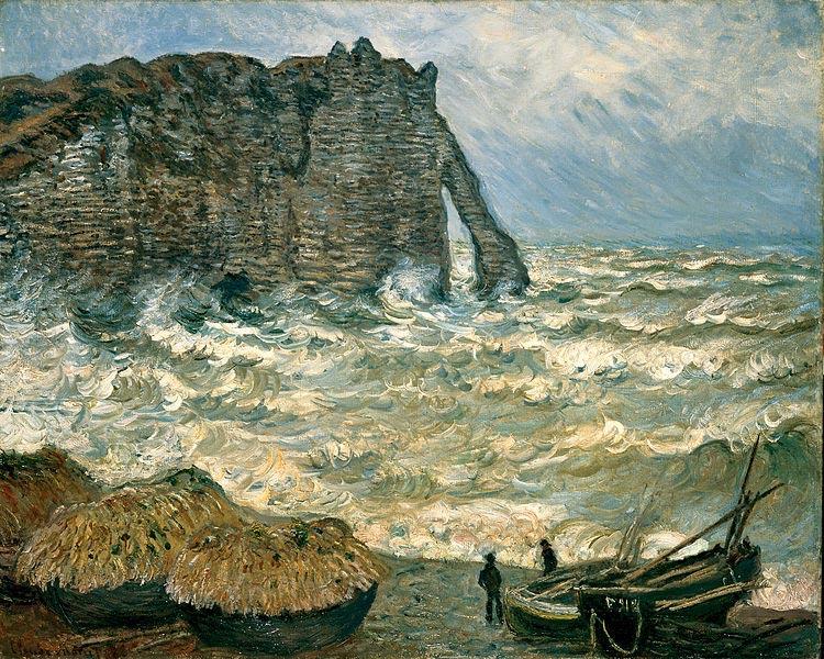 Claude Monet Agitated Sea at Etretat China oil painting art